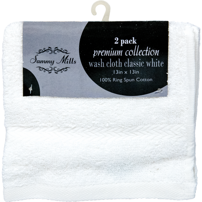 Sammy Mills Premium Collection Wash Cloths 13" x 13" - Pack of 2