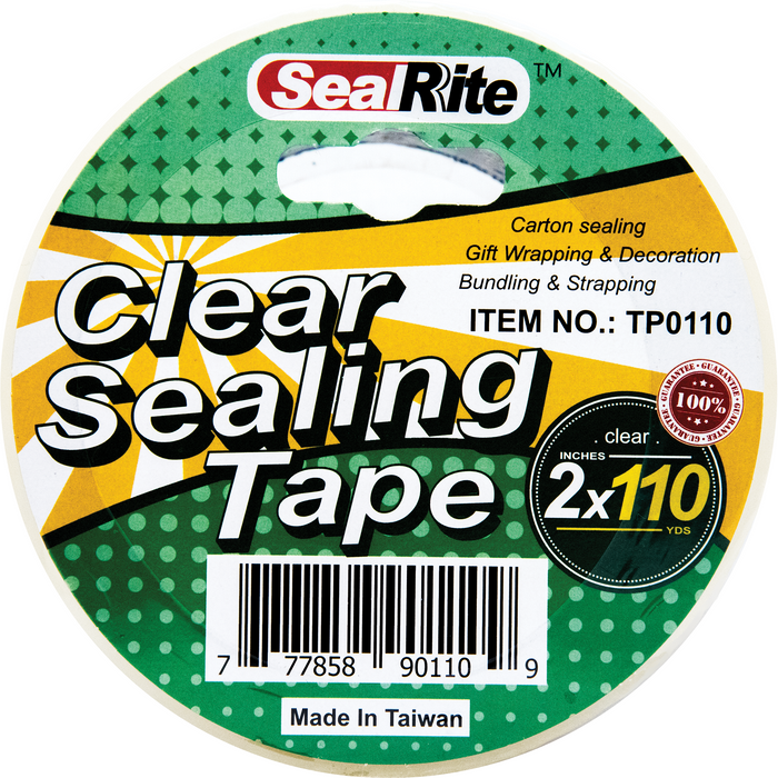 SealRite Clear Sealing Tape 2" x 110 Yards - Clear