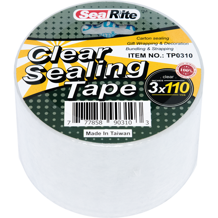 SealRite Clear Sealing Tape 3" x 110 Yards - Clear