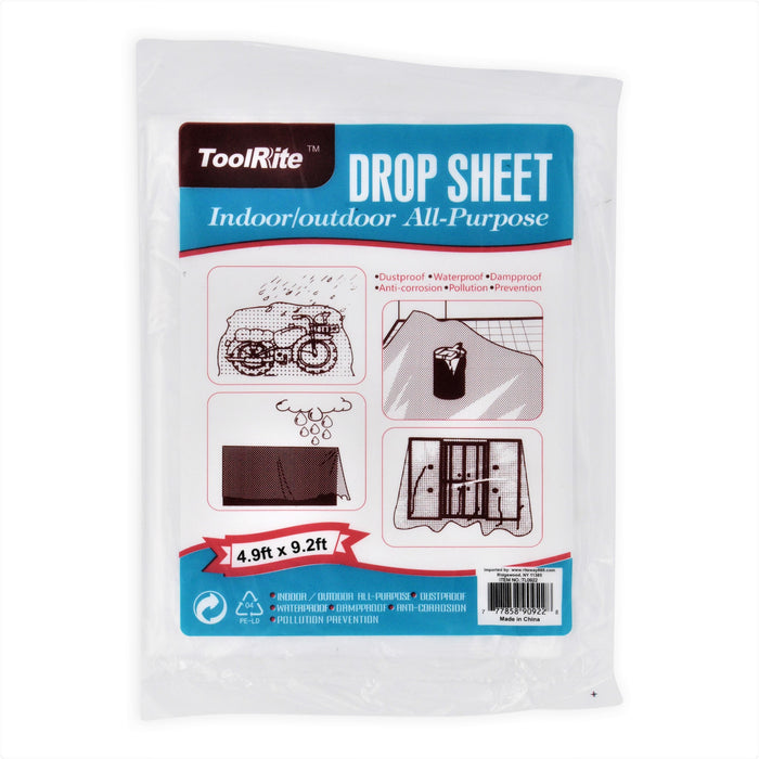 ToolRite Indoor/Outdoor All Purpose Plastic Drop Sheet
