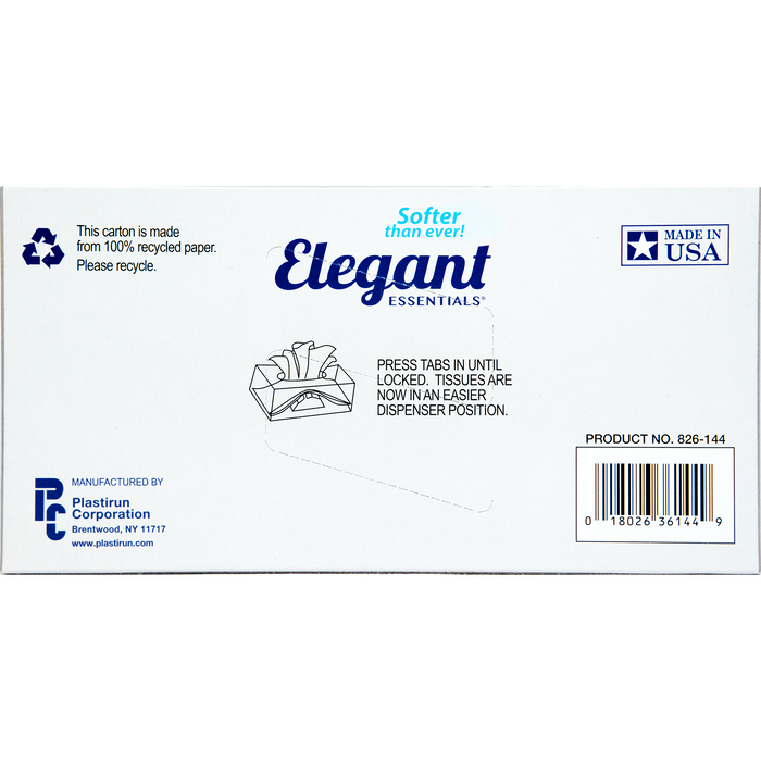Elegant Essentials White 2-Ply Facial Tissues - 144ct