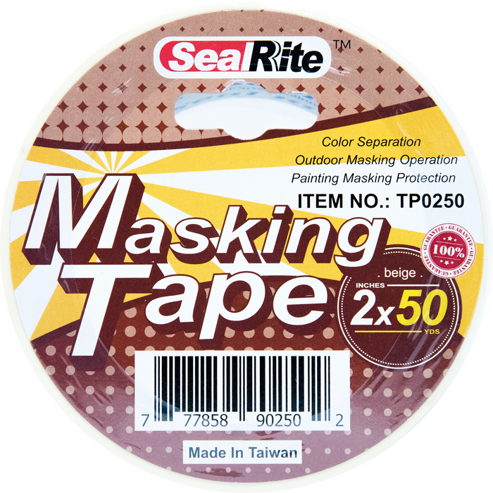 SealRite Masking Tape 2" x 50 Yards - Beige