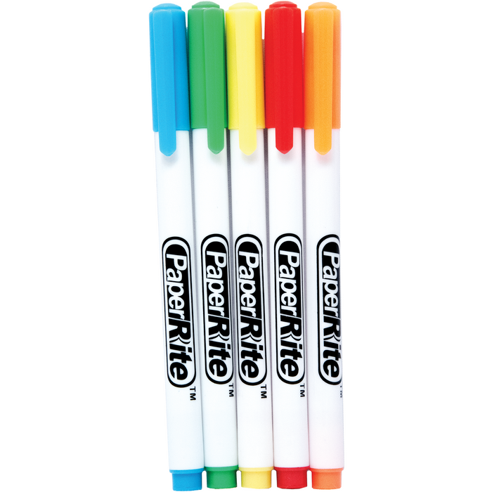 PaperRite Assorted White Board Markers - Pack of 5