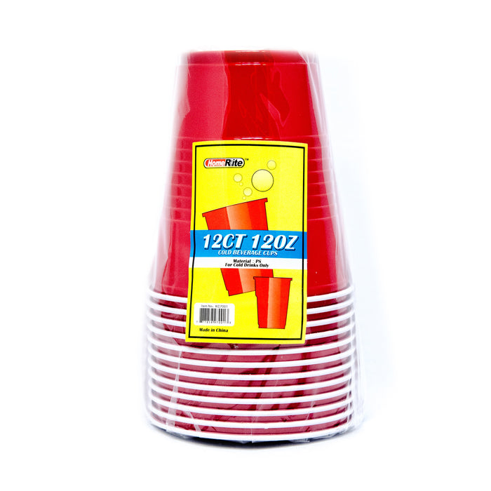 HomeRite 12 oz. Plastic Beverage Cups - 12ct