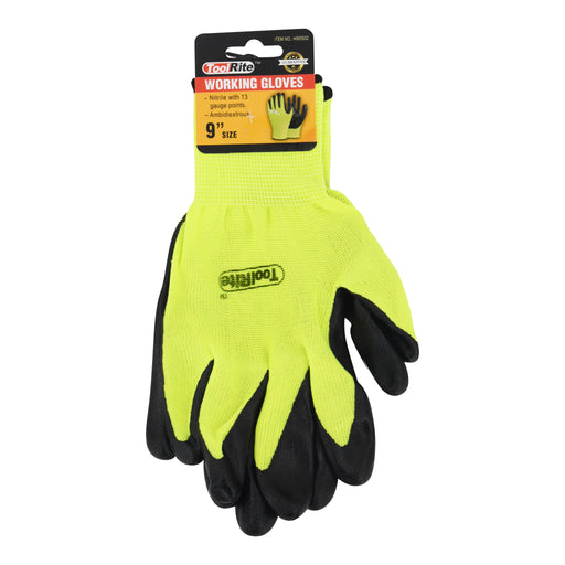 9” Ambidextrous Nitrile Working Gloves