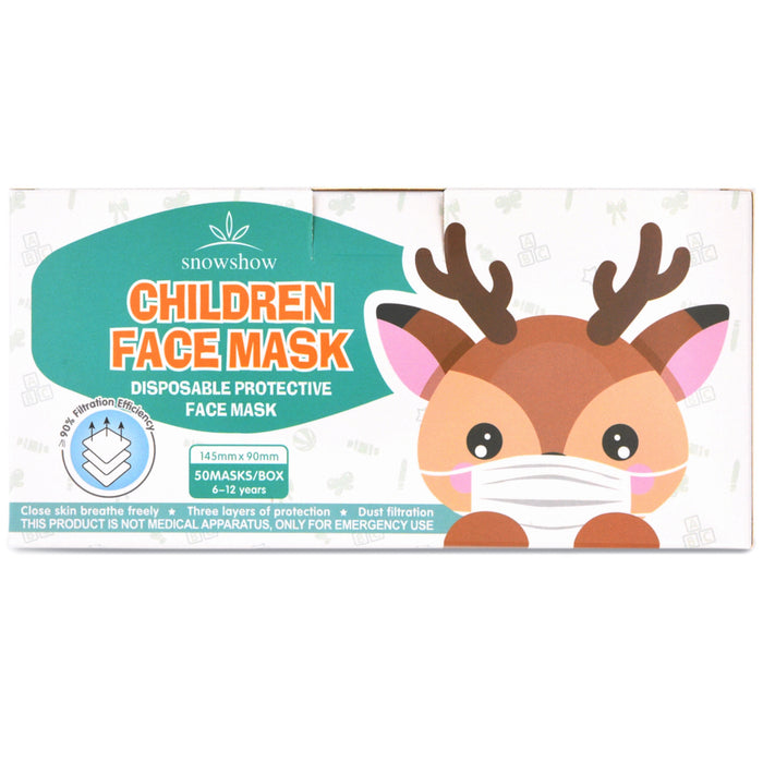 SnowShow Children’s Disposable Protective Face Masks - 50ct