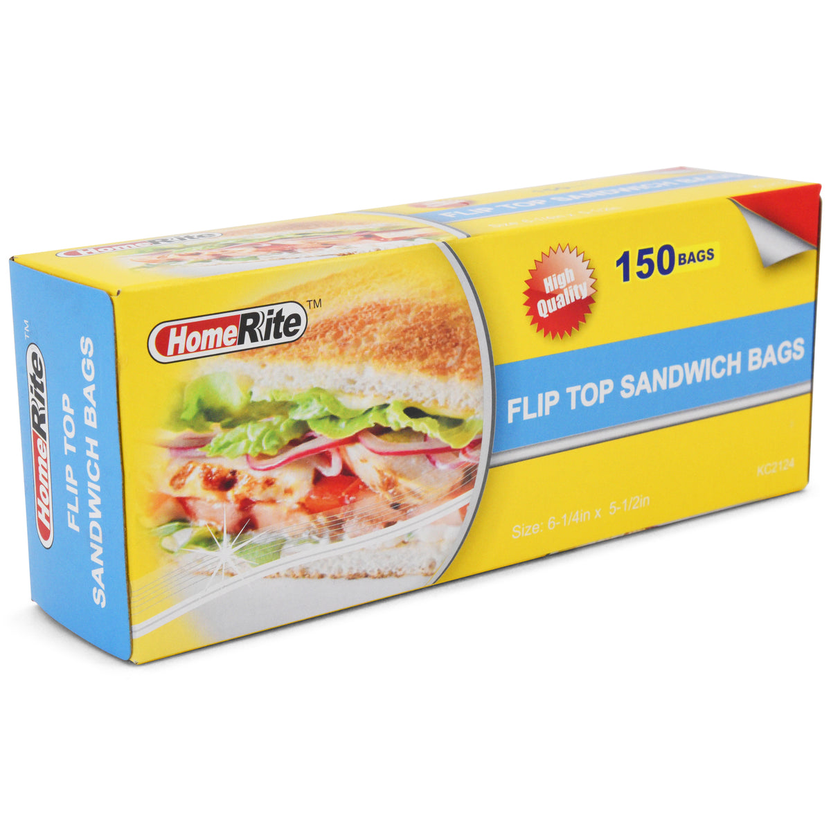 HomeRite Zipper Sandwich Bags - 6 1/2 x 5 7/8 - 35ct — AllGoods